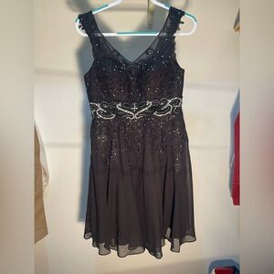 Black jeweled prom/homecoming dress, size 4.